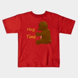 Hugging teddy, hug time Kids T-Shirt